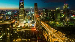 时光流逝-北京城市天际线(WS HA平移)视频素材模板下载