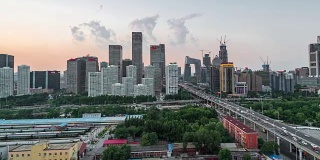 时间推移-北京CBD地区鸟瞰图(WS HA RL Pan)