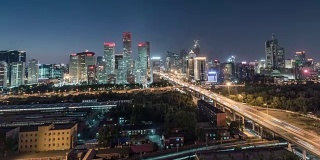 时光流逝——北京中央商务区夜景(WS HA Panning)