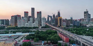 时光流逝——北京中央商务区，从早到晚(WS HA缩小)