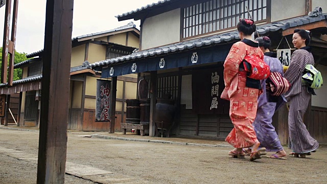 日本传统村庄的街景