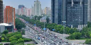 北京现代高架交通，从早到晚