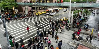 中国台北:繁忙的台北市中心，中国台湾