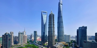 上海标志性摩天大楼，时光流逝