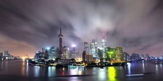 时光流逝——上海夜景天际线
