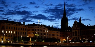 斯德哥尔摩 Gamla Stan 在晚上