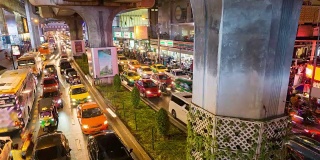 4K延时平移:曼谷繁忙的交通