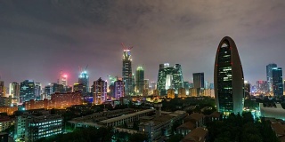时光流逝——北京CBD和CCTV大楼，夜景(平移)