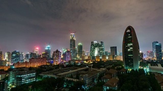 时光流逝——北京CBD和CCTV大楼，夜景(平移)视频素材模板下载