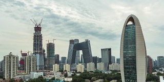 时光流逝——北京现代摩天大楼(平移)
