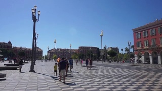 法国尼斯的马塞纳广场视频素材模板下载