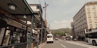 日本京都街头一辆自行车的视频