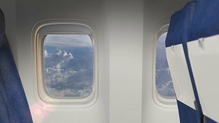 飞机的窗口视频素材模板下载