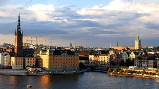 斯德哥尔摩城市天际线视频素材模板下载