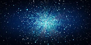抽象的蓝色背景是一个有星星和星云的空间