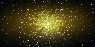 抽象的金色背景是一个带有星星和星云的空间