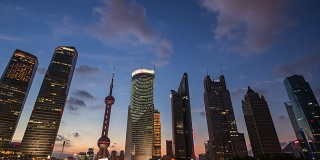 T/L上海金融区地标白天到晚上
