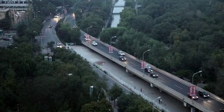 鸟瞰明光桥一带的北京城