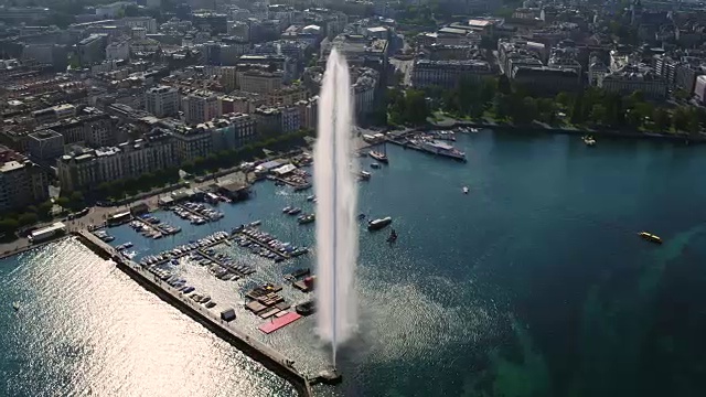 空中全景图的日内瓦城市