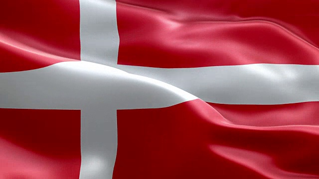 丹麦国旗波浪图案可循环元素