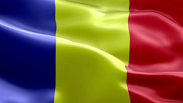 罗马尼亚国旗波浪图案可循环元素