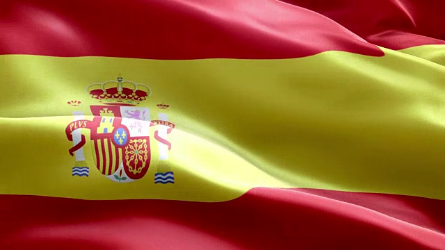 西班牙国旗波浪图案可循环元素