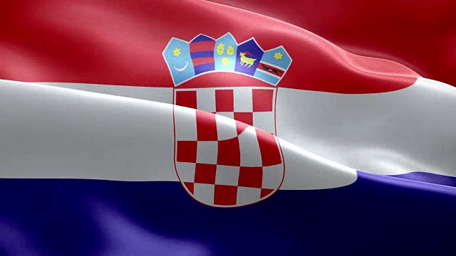 克罗地亚国旗波浪图案可循环元素