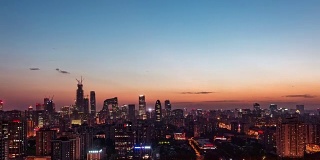 时光流逝——北京城市景观，从黄昏到夜晚(WS HA PAN)