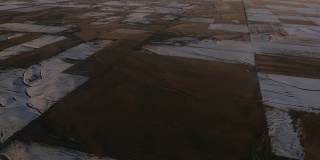 鸟瞰图丹佛科罗拉多平原和积雪4k