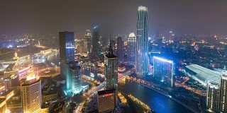 T/L WS HA PAN Tianjin Skyline at Night /天津，中国