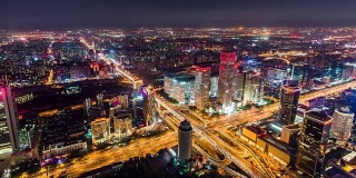 T/L WS HA PAN北京Urban Skyline and Cityscape at Night /北京，中国