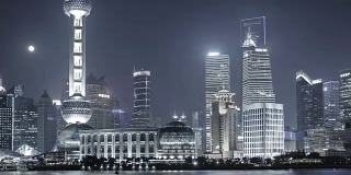东方明珠，上海夜景，中国