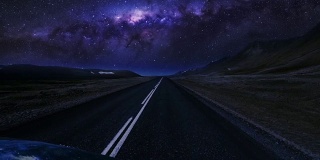 夜之旅。星空与银河