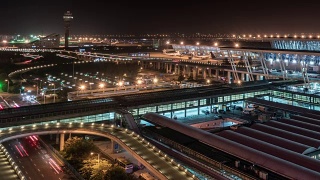 Time Lapse浦东国际机场/中国上海视频素材模板下载