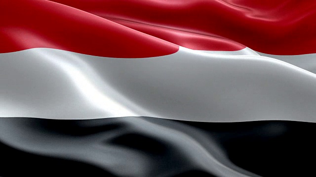 也门国旗波浪图案可循环元素