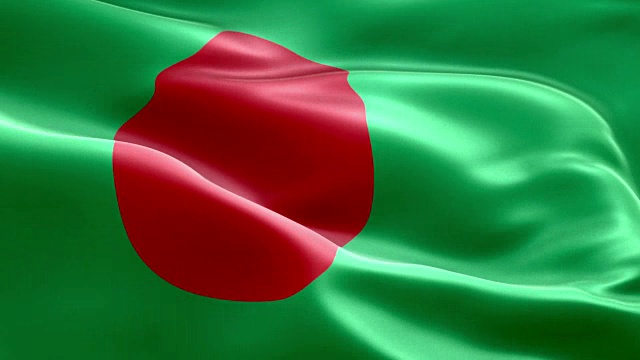 孟加拉国国旗波浪图案可循环元素