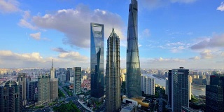4K时光流逝:上海三大地标摩天大楼