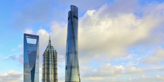 4K时光流逝:上海三大地标摩天大楼