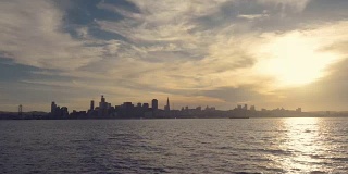 日落时分的旧金山商业区