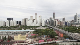 北京国贸白天的高视角视频素材模板下载