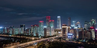 T/L WS HA Aerial view of Beijing CBD area