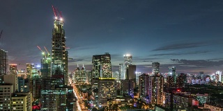 T/L WS吊车鸟瞰图北京CBD区域及大型建筑工地