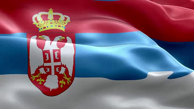 塞尔维亚国旗波浪图案可循环元素