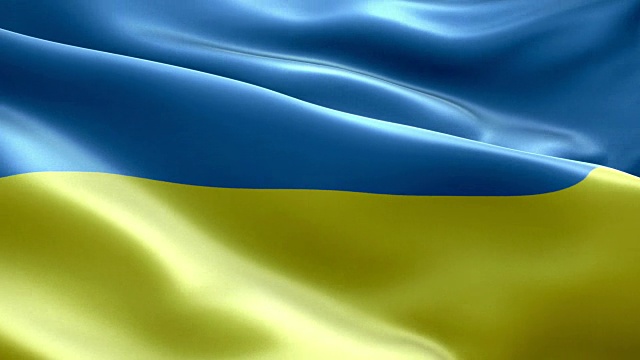 乌克兰国旗波浪图案可循环元素
