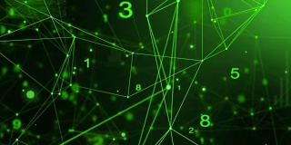 连接网络概念，绿色背景