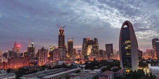 T/L WS HA ZI北京CBD与CCTV大厦(白天与夜晚匹配)