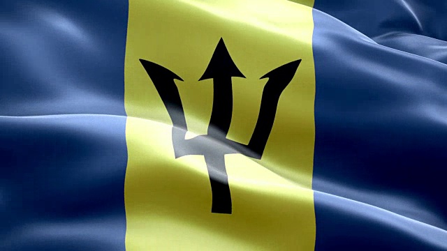 巴巴多斯国旗波浪图案可循环元素