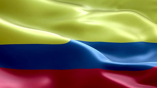 哥伦比亚国旗波浪图案可循环元素