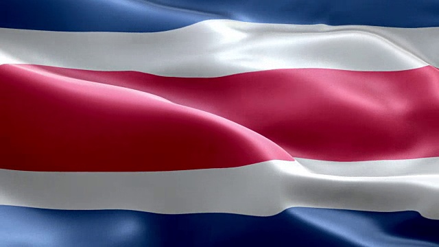 哥斯达黎加国旗波浪图案可循环元素