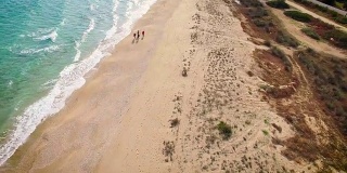 冲浪者沿着海滩行走4K